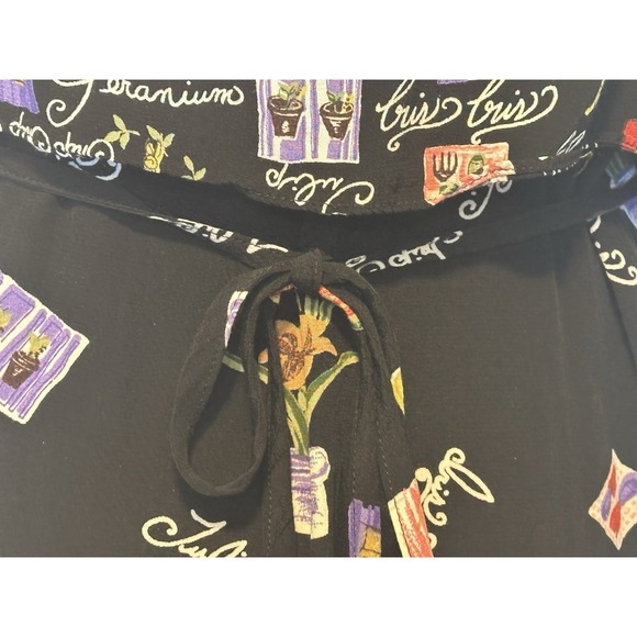 Lauren Michelle Hawaii Dress Floral Rayon Print Spring Garden Botanical sz.L - Picture 10 of 13